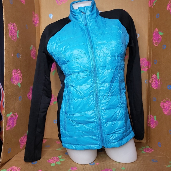 CALVIN KLEIN PERFORMANCE DUCK DOWN JACKET BLUE / BLACK SIZE MEDIUM - Picture 11 of 12